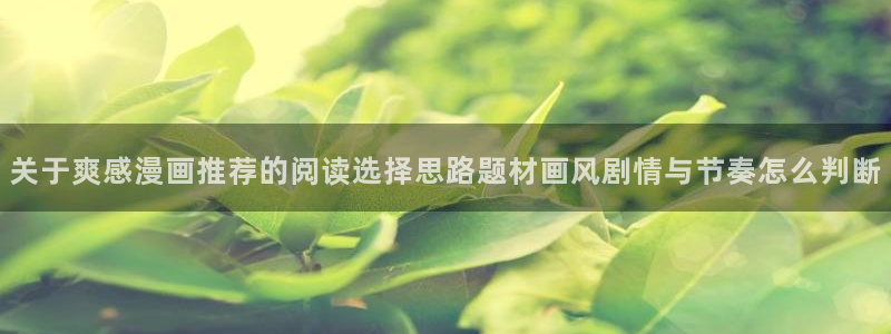 樱花日语备考:关于爽感漫画推荐的阅读选择思路题材画风剧情与节奏怎么判断